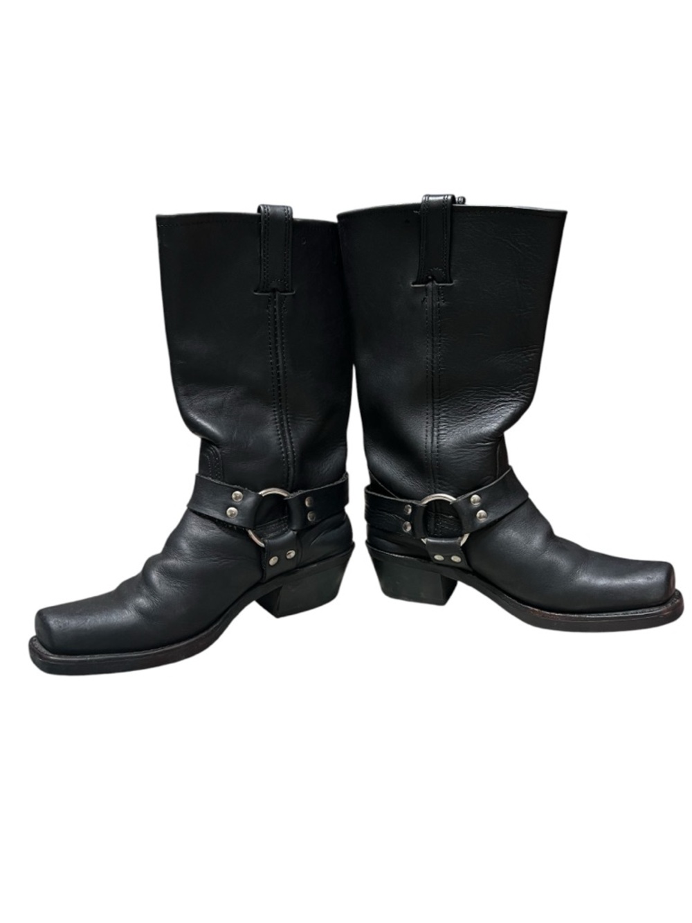 Frye Black Leather Harness 12R Boots - Picture 3 of 10